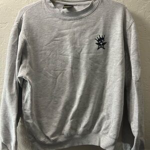 Obey Gray Crewneck Sweatshirt with Embroidered Star Logo